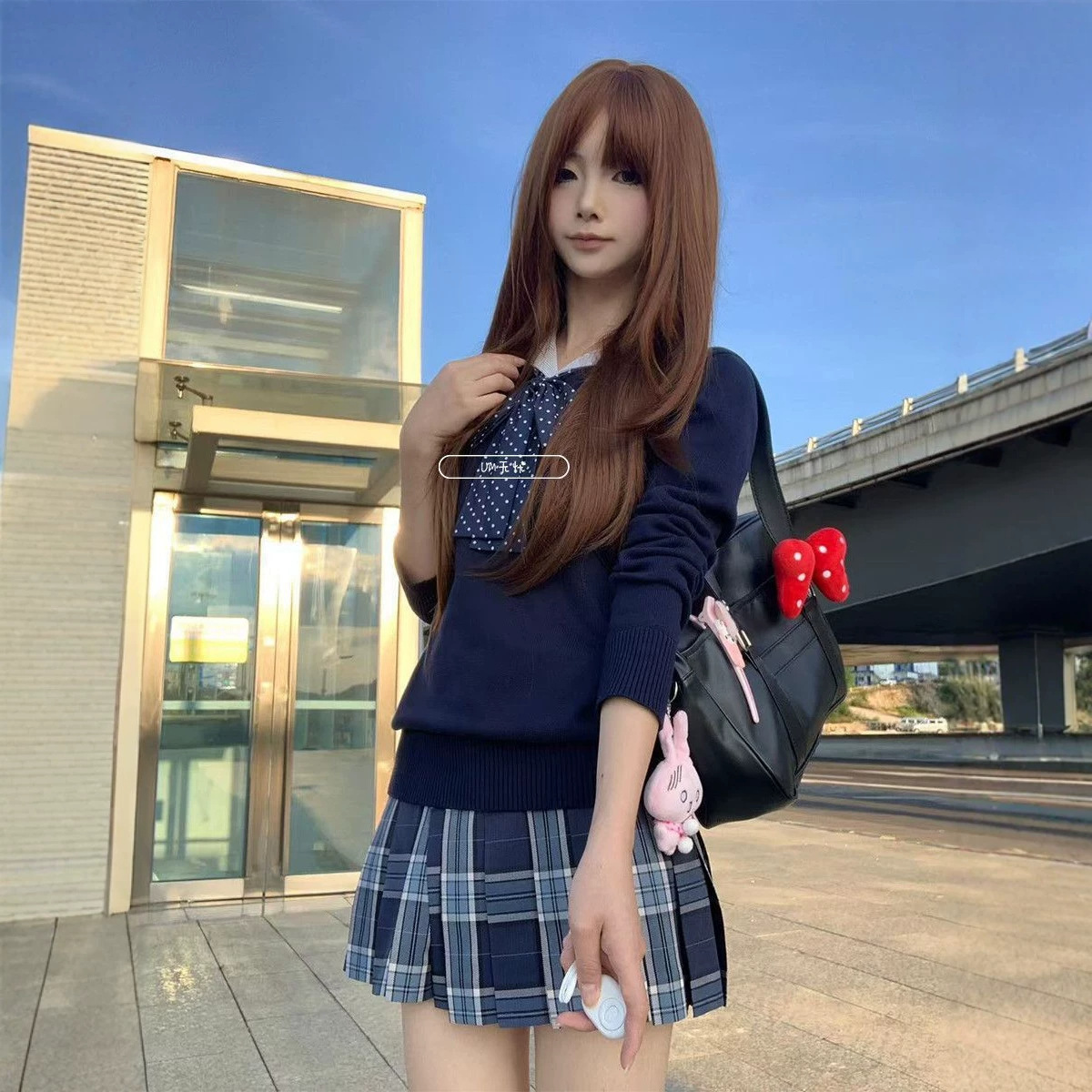 学院风原创日系JK制服套头衬衫百褶裙长袖毛衣jk秋冬针织校供套装