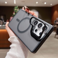 适用三星S25Ultra磁吸手机壳S25Plus肤感磨砂S24FE镜头支架保护套