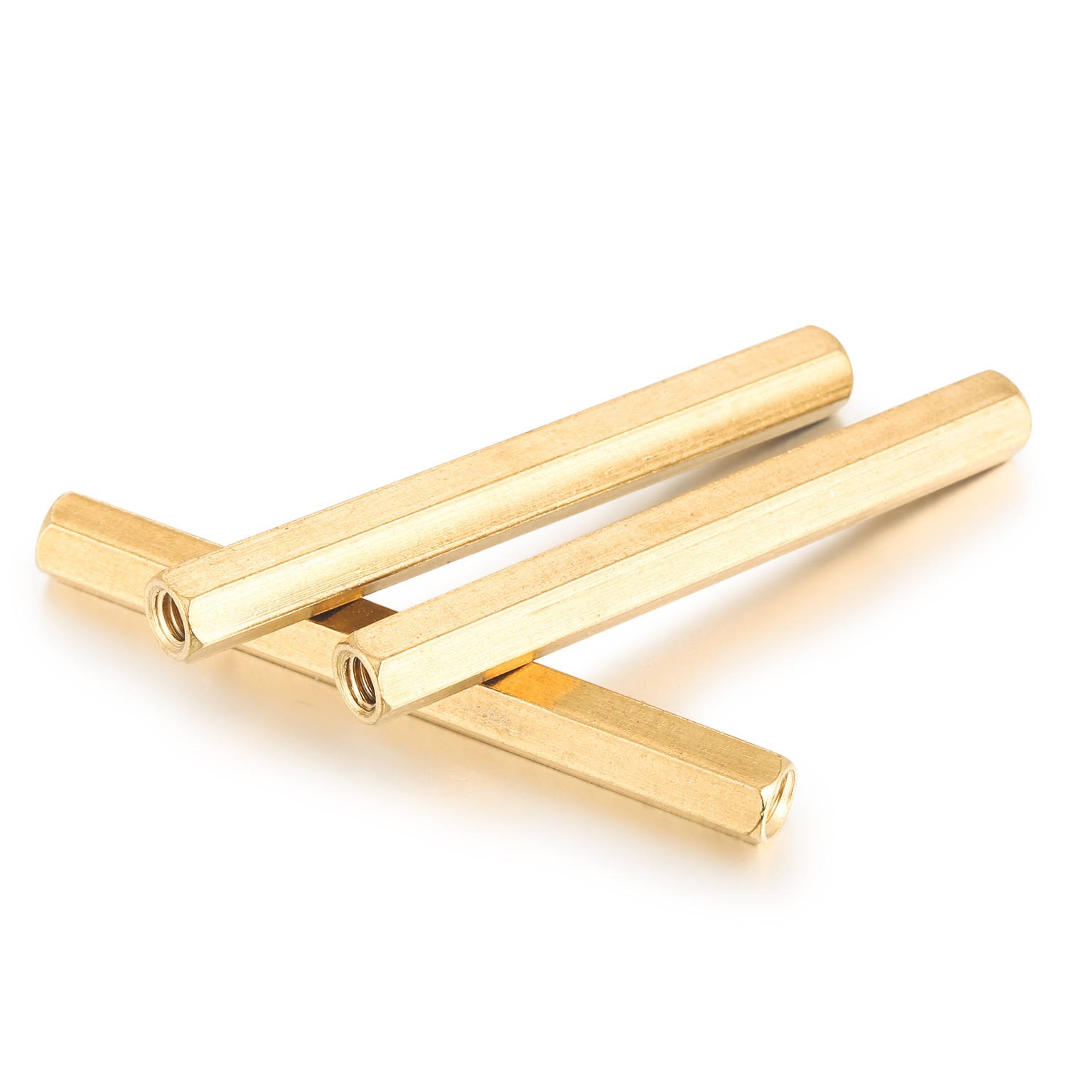 [M3] Double-way hexagonal copper column isolation column brass double-way nut column spacer column hand-tightened hexagonal double-way support 6