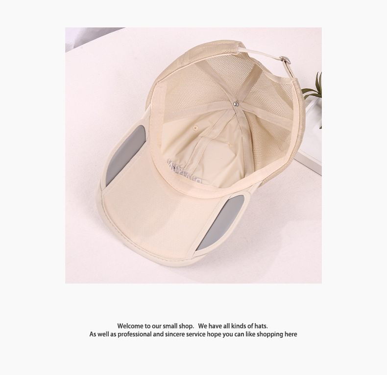 Quick-dry Baseball Cap With Retractable Brim Uv Protection Hat_voghion.com