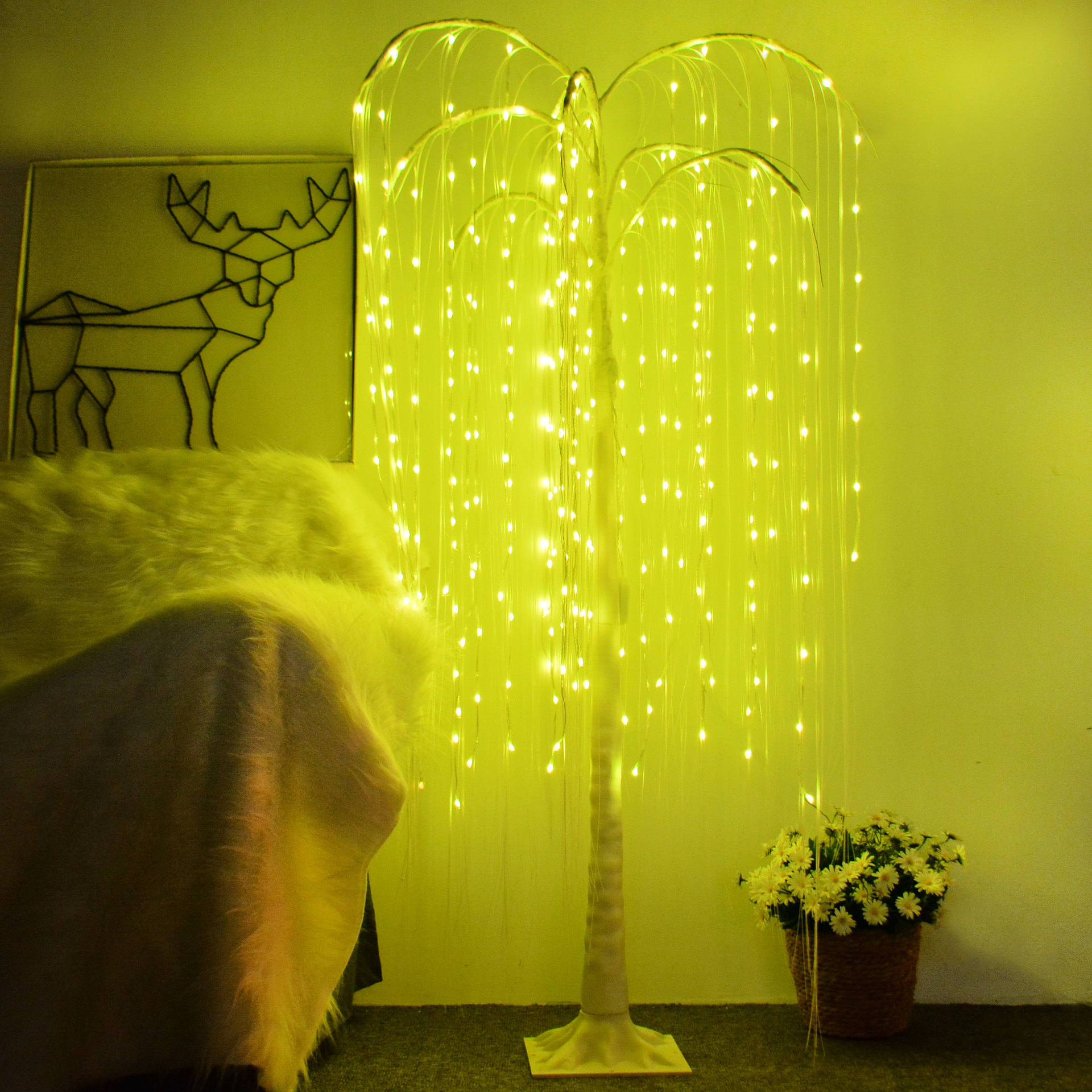 LED树灯 点控RGB柳树灯 仿真遥控装饰灯户外防水家居庭院氛围灯饰