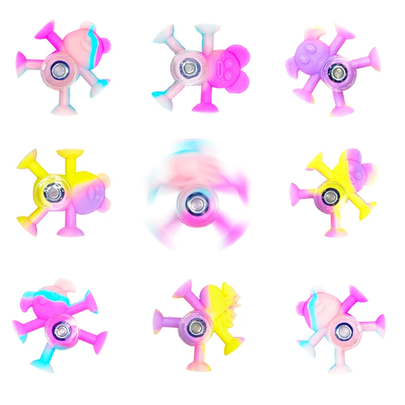 Трансграничные новые творческие кончики пальцев распаковать маленькие игрушки животные силиконовые гироскопы присоски маленькие игрушки гироскопы декомпрессии артефакт