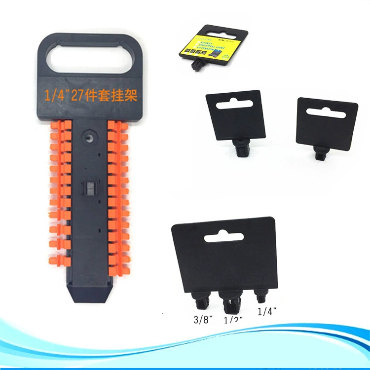 Набор торцевых ключей изготовлен из основных материалов: полипропилена (ПП) и АБС-пластика, с пластиковым ящиком для инструментов, крючком для подвешивания и биркой.