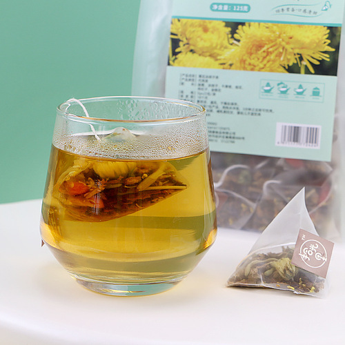 Chrysanthemum and Cassia Tea Bulk Packaging Triangle Pack, Burdock Chrysanthemum Goji Berry Tea, honeysuckle and osmanthus tea, health tea
