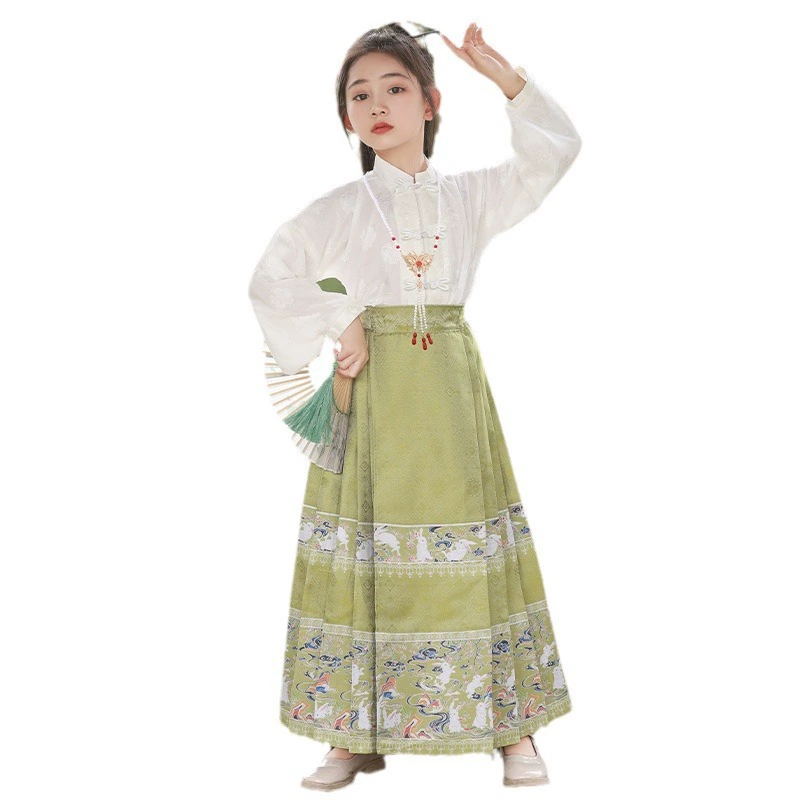 萱微妮 Autumn set, children's Hanfu, Chinese style