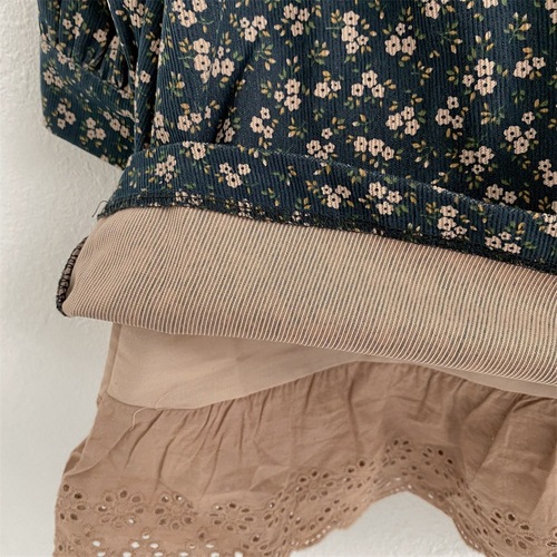 2024 Spring New Girls Floral Dress Comfortable and Breathable Korean Forest Style Children's Princess Dress Puff Sleeve Dress