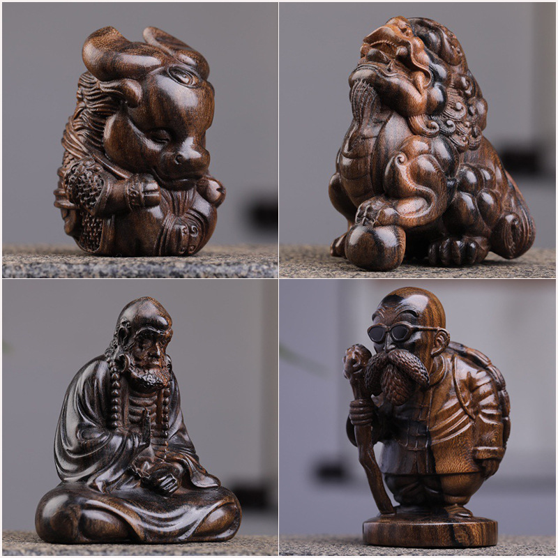 抖音快手热销货源批发菩萨奇楠沉香木手工精雕手把件文玩工艺摆件|ms