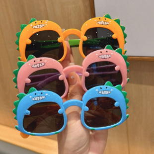 Cartoon cute dinosaur children sunglasses UV protection sunglasses sunglasses boys and girls tide glasses wholesale
