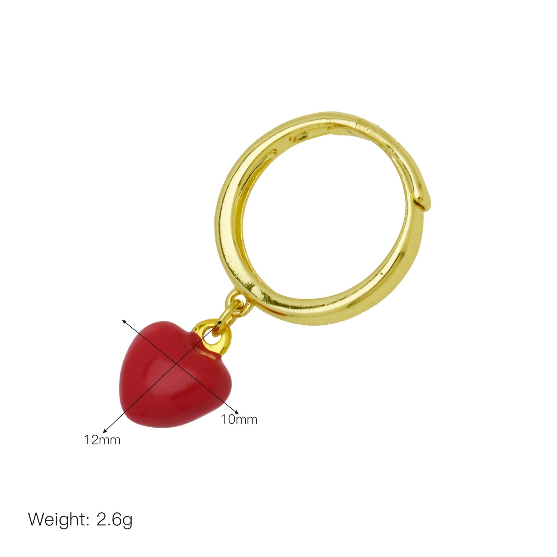 6g Weight Multi Charms Necklace, Open Rings Classification Adjustable Ring Size 1 Piece Quantity Daily Occasion Copper Material Cherry, Heart Shape, chili Pattern All Seasons Season Women's Gender Enamel Design Cute Style Wholesale Jewelry Cute Cherry Heart Shape Chili Copper Enamel Multi Charms Necklace Open Rings 10