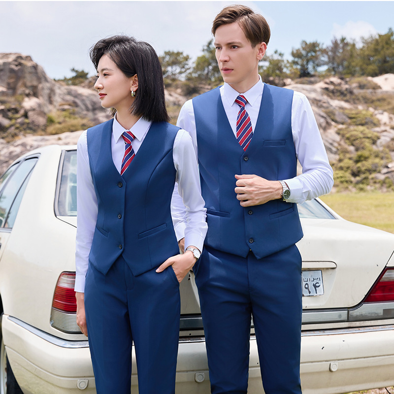 Professional Suit Vest Vest Women's Work Clothes Real Estate Vest Billiard Club Bank Work Clothes Men's Pants