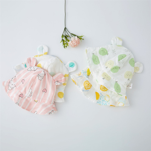 Baby Hat Spring and Autumn Thin Model Fisherman Hat Summer Cute Girls Baby Super Cute Sun Protection Hat Newborn Hat