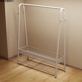 晾衣架落地家用卧室房间挂衣服架子凉衣架阳台室内简易移动衣帽架