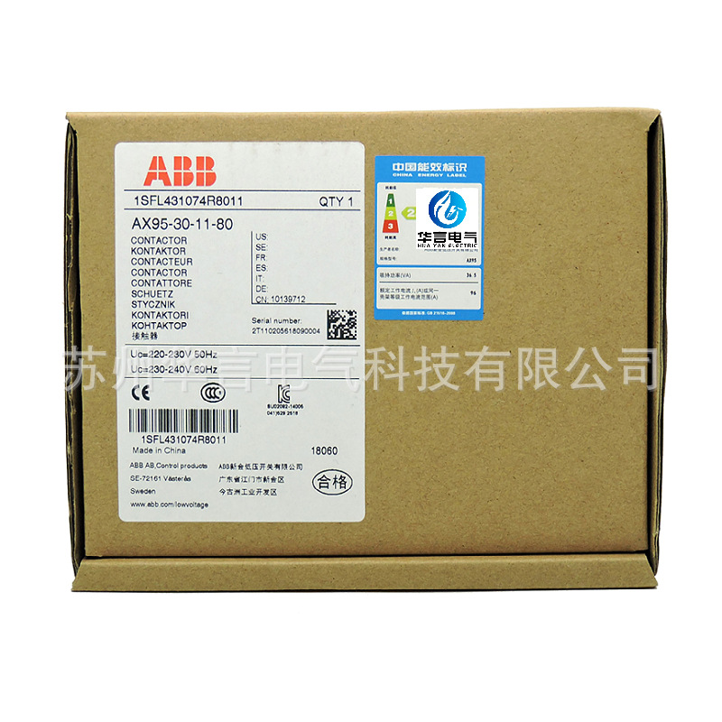 供应 ABB AX95-30-11-80 交流接触器 订货号10139712 线圈电压220
