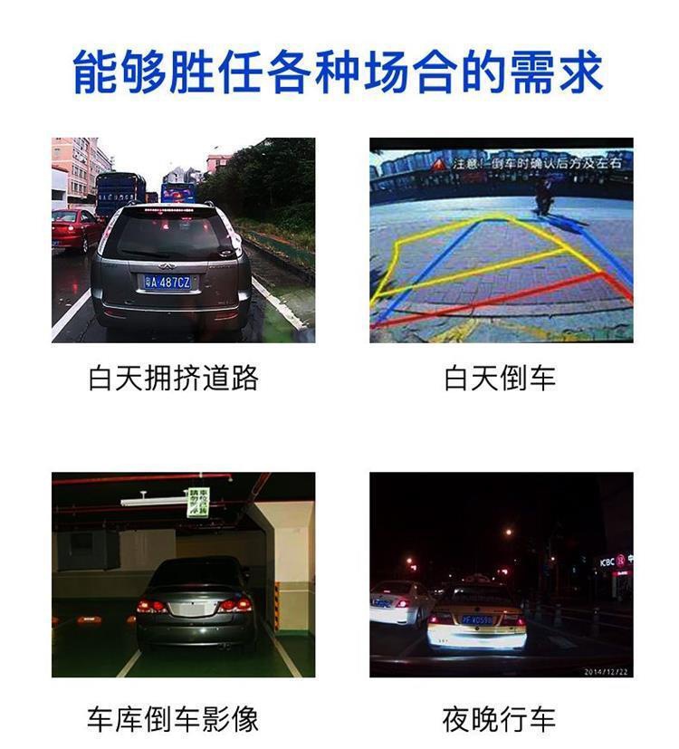Driving Recorder Universal Car Rear View Reversing Image High Definition Night Vision 4/5 Hole Heart Camera with Led Light