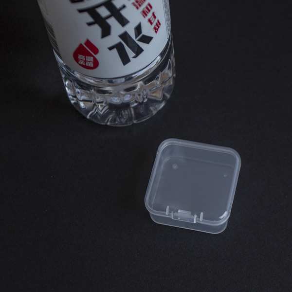 Square transparent plastic earrings