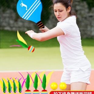 Badminton Racket Set Shuttlecock Children's High-Elastic Three-Feather Racket Indoor Table Tennis Small Badminton Professional Key Badminton
