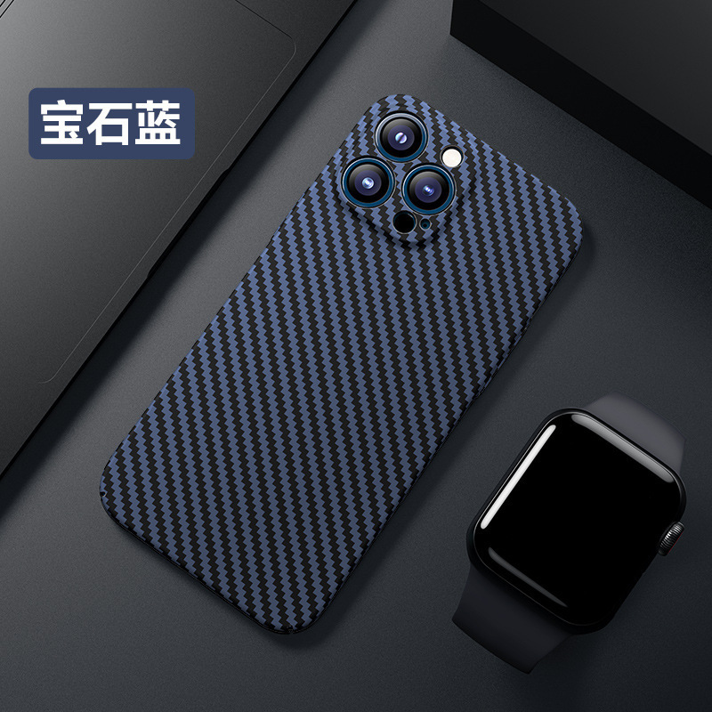 iPhone17ProMax、Apple14、カーボンファイバーパターンの新作耐衝撃ケース、15pro保護カバーに適用|undefined