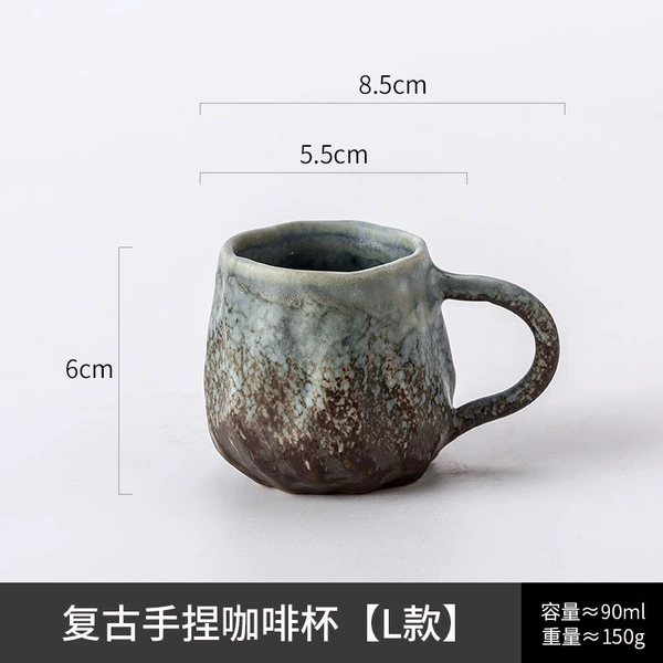 Retro hand-pressed coffee cup [L style]