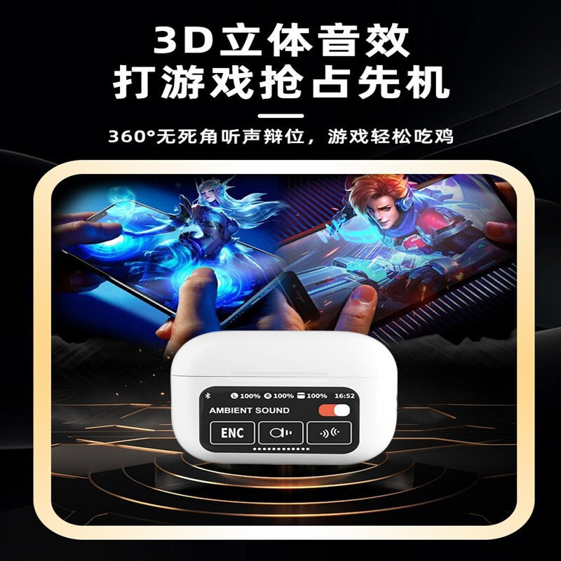 新しい A9pro Bluetooth ヘッドセット第 5 世代インテリジェントノイズリダクション ANC 超長バッテリー寿命多機能カラースクリーンタッチスクリーンヘッドセット|undefined
