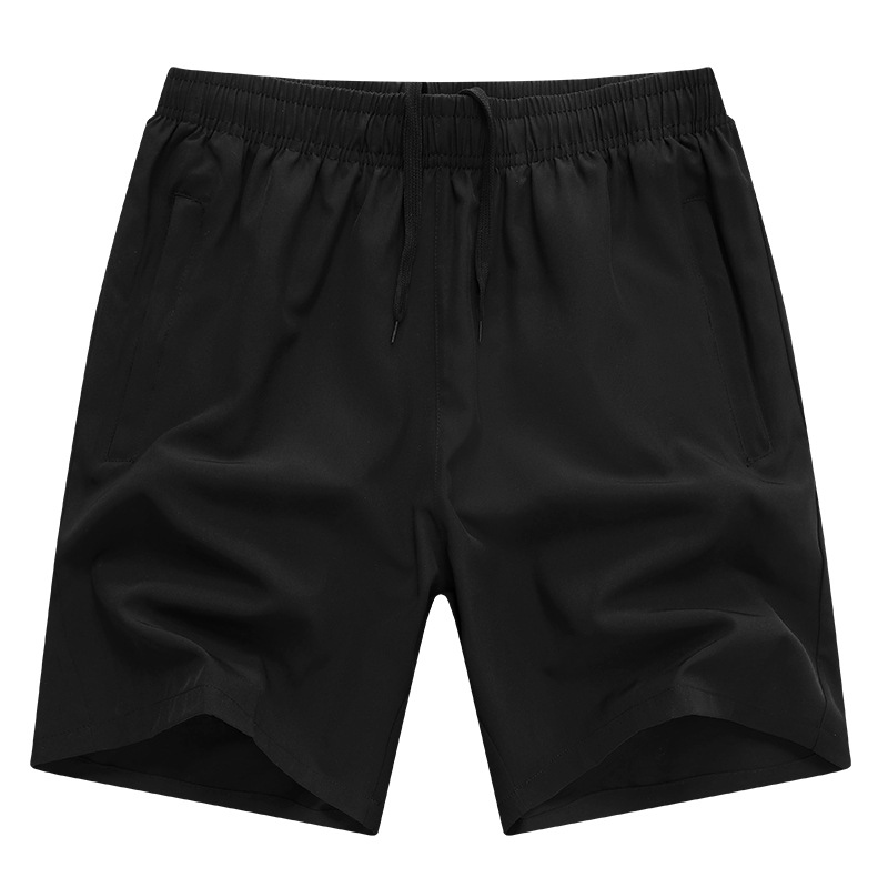 Pantalones cortos informales para hombre, pantalones cortos deportivos para correr de talla grande, pantalones cortos rectos de cinco puntos de secado rápido de seda helada fina de verano