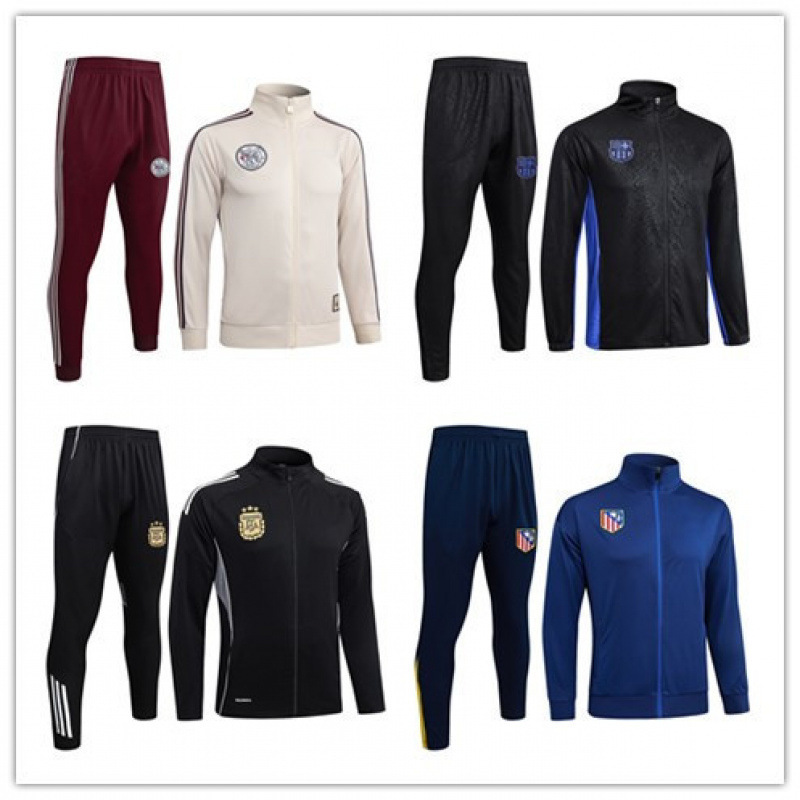 Directly supplied new club spring/autumn zip-up training uniforms for Barcelona, Real Madrid, Bayern, Atletico, and Argentina Directly supplied new club spring/autumn zip-up training uniforms for Barcelona, Real Madrid, Bayern, Atletico, and Argentina