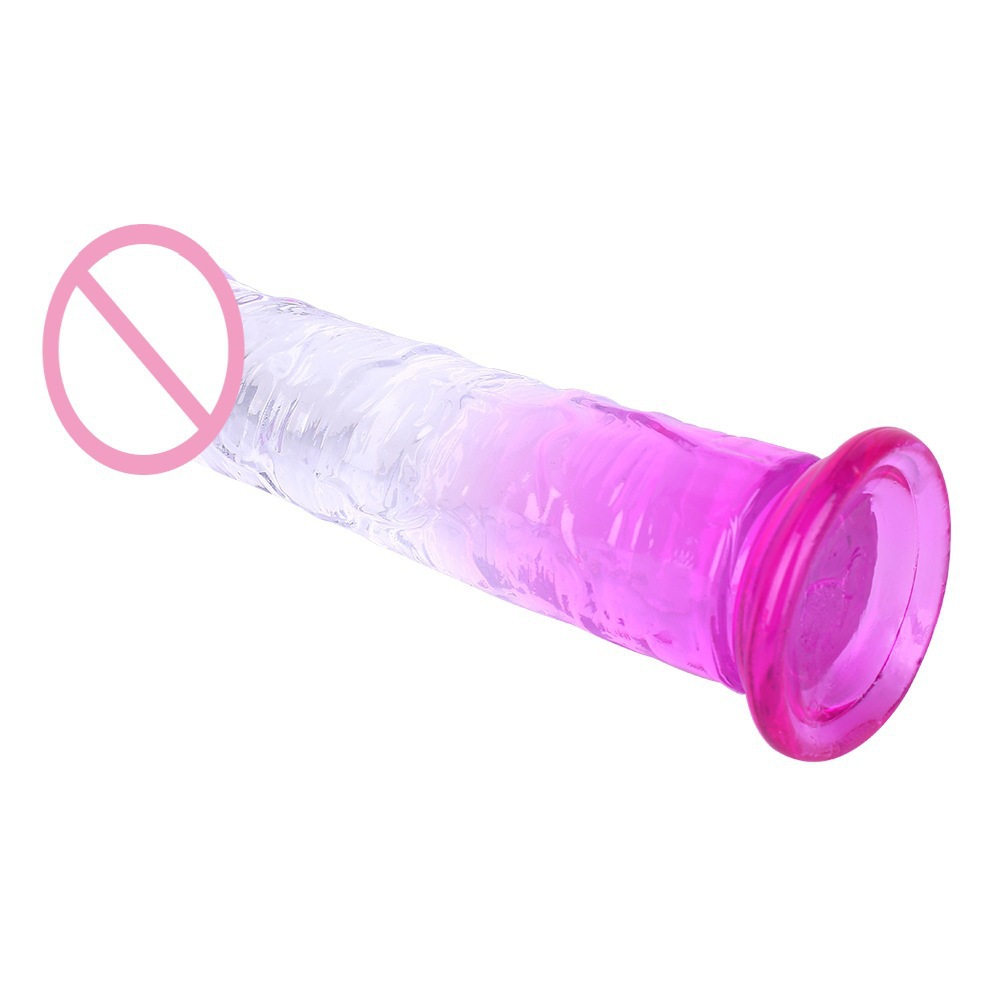 Crystal Two-Color Anal Plug Dildo, TPE Manual Masturbation Toy for Adults — detail image 15