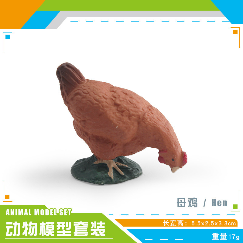 Simulación transfronteriza verruga nariz cisne cisne negro pollos de gallina granja de pollo de corral modelo de decoración ornamentos estáticos