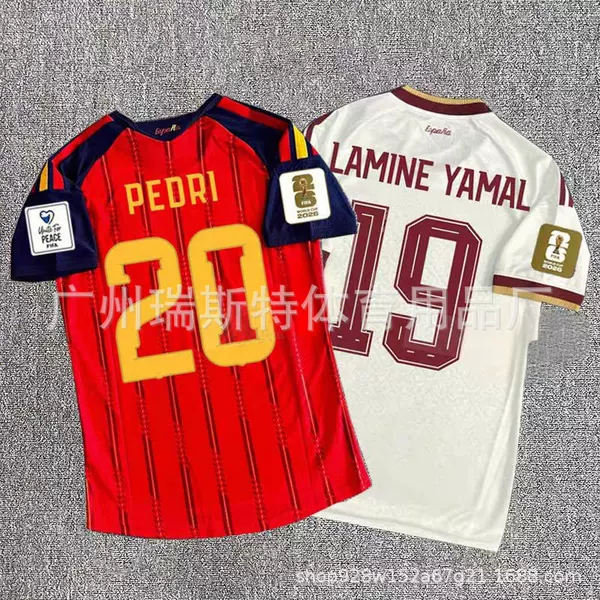 World Cup 2026 Spain National Team Home and Away No. 19 Yamal Pedri Fan Player Edition Football Jersey