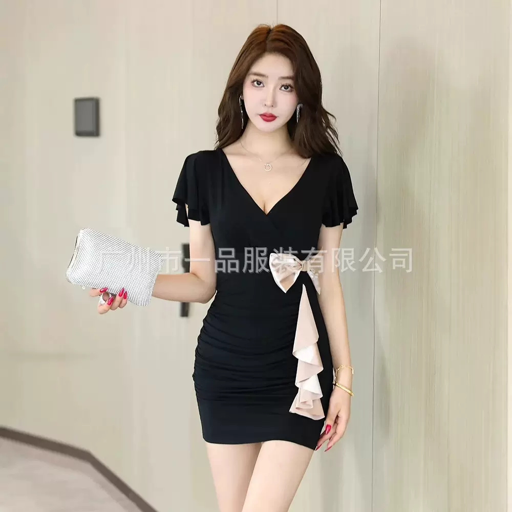 柔式技师工作服性感包臀裙夜总店连衣裙养生美容足浴技师工作服夏