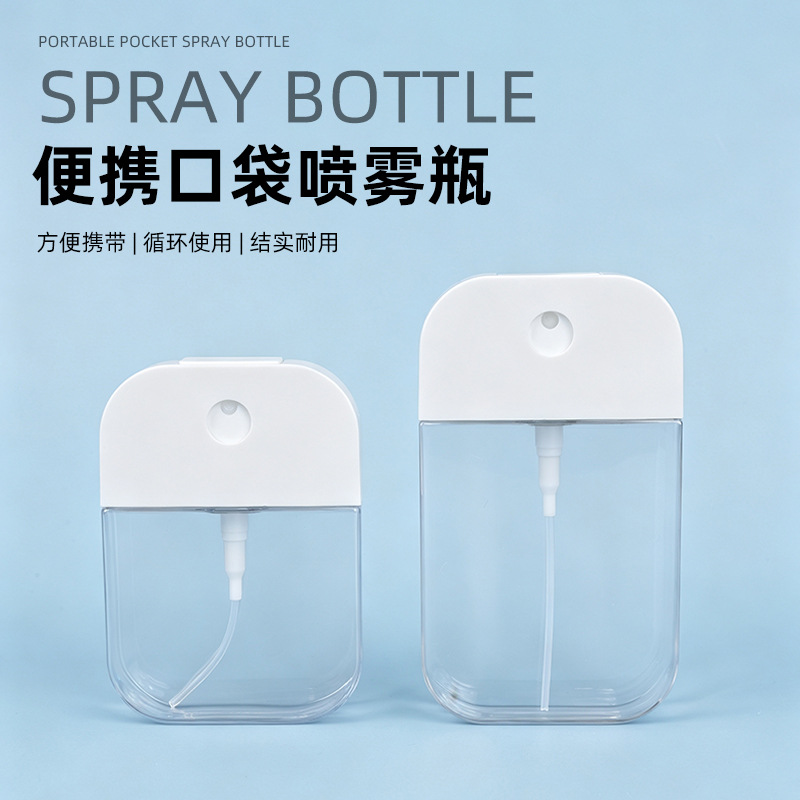 跨境卡片香水喷雾瓶便携式酒精分装瓶硅胶套塑料方形防漏小样瓶产品实拍图