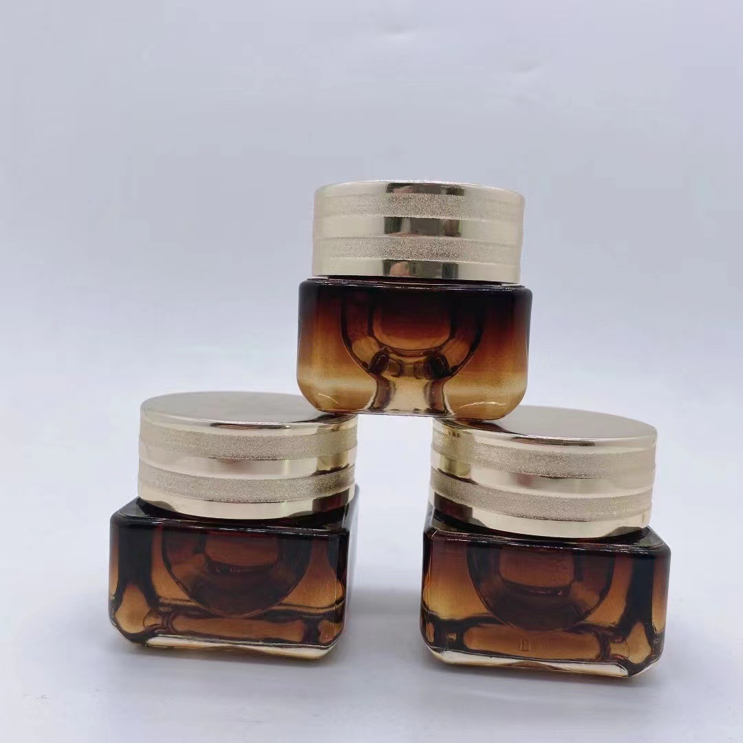 Nuevo modelo en stock: tarro de crema de fondo grueso de 30 g, mismo estilo que Estee Lauder, envase de 50 g para crema de ojos y crema facial, botella recargable.