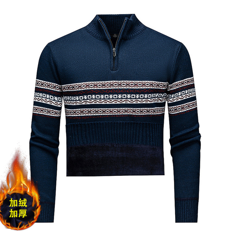 Transfronterizo amazonas cálido suéter de tendencia de hombre de manga larga moda otoño invierno con camisa de punto casual de hombre