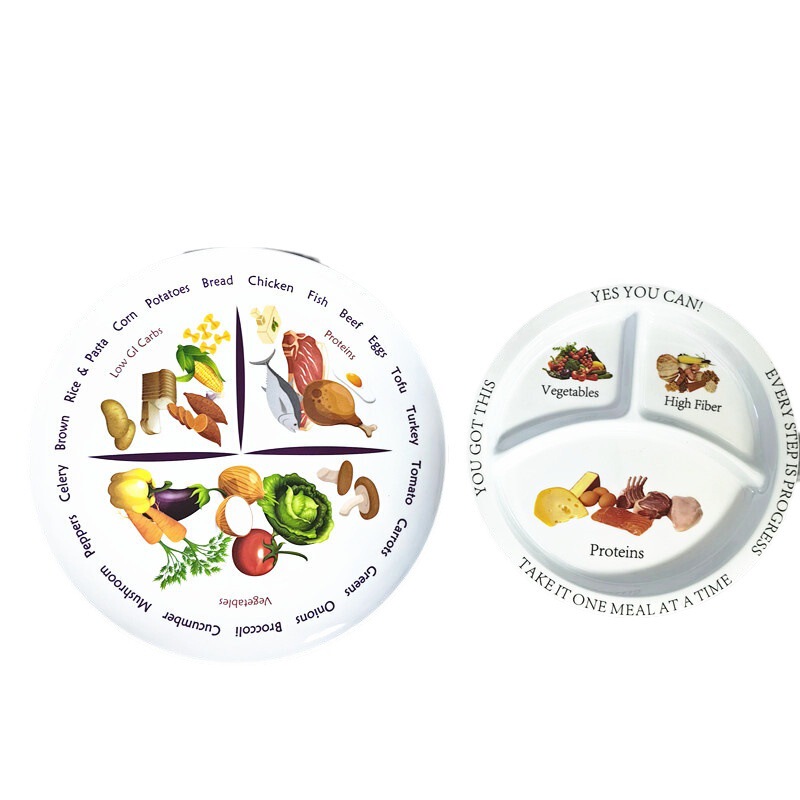 Jinghu Melamine Vegetable and Fruit Balanced Nutritional Tableware Dinner Plate Exported Directly to Fda Sgs Eu Certification