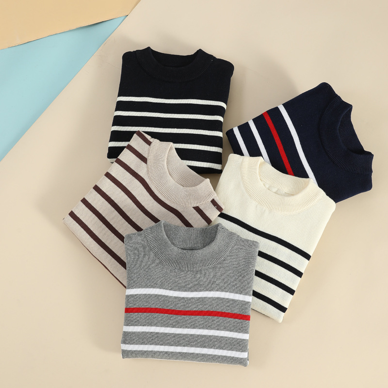 Autumn children's base body-friendly cotton knitted thin sweater for…