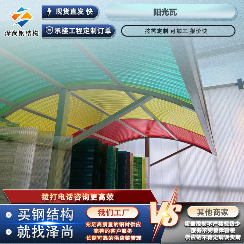 Поликарбонатный лист для подземного гаража, водонепроницаемая износостойкая панель для навеса, анти-aging солнцезащитная панель PC, светопрозрачная панель