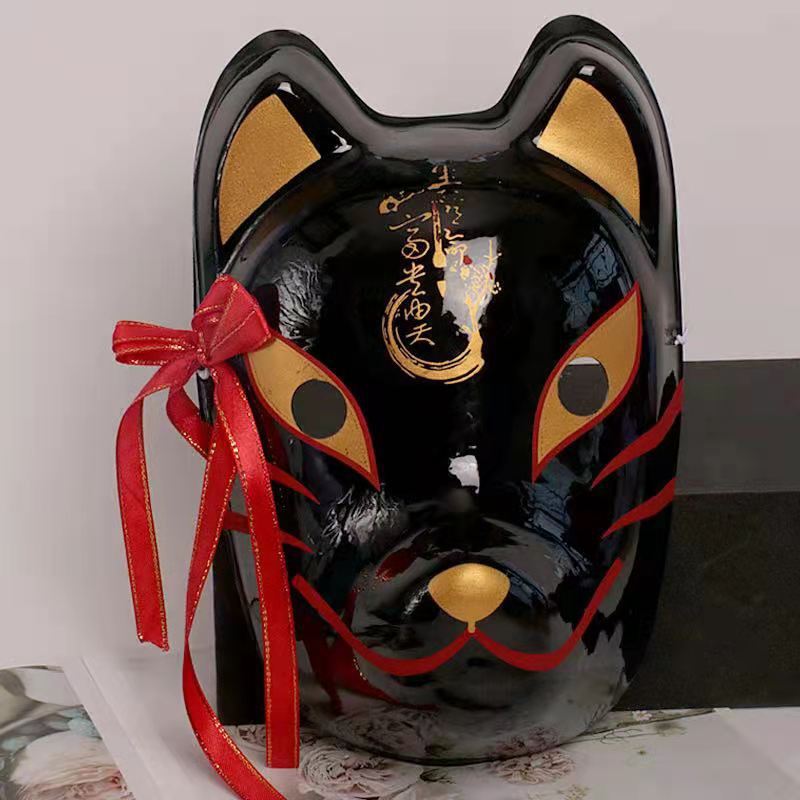 国境を越えたキツネ猫の顔マスクネット赤同金全顔古風マスクメーカー直販