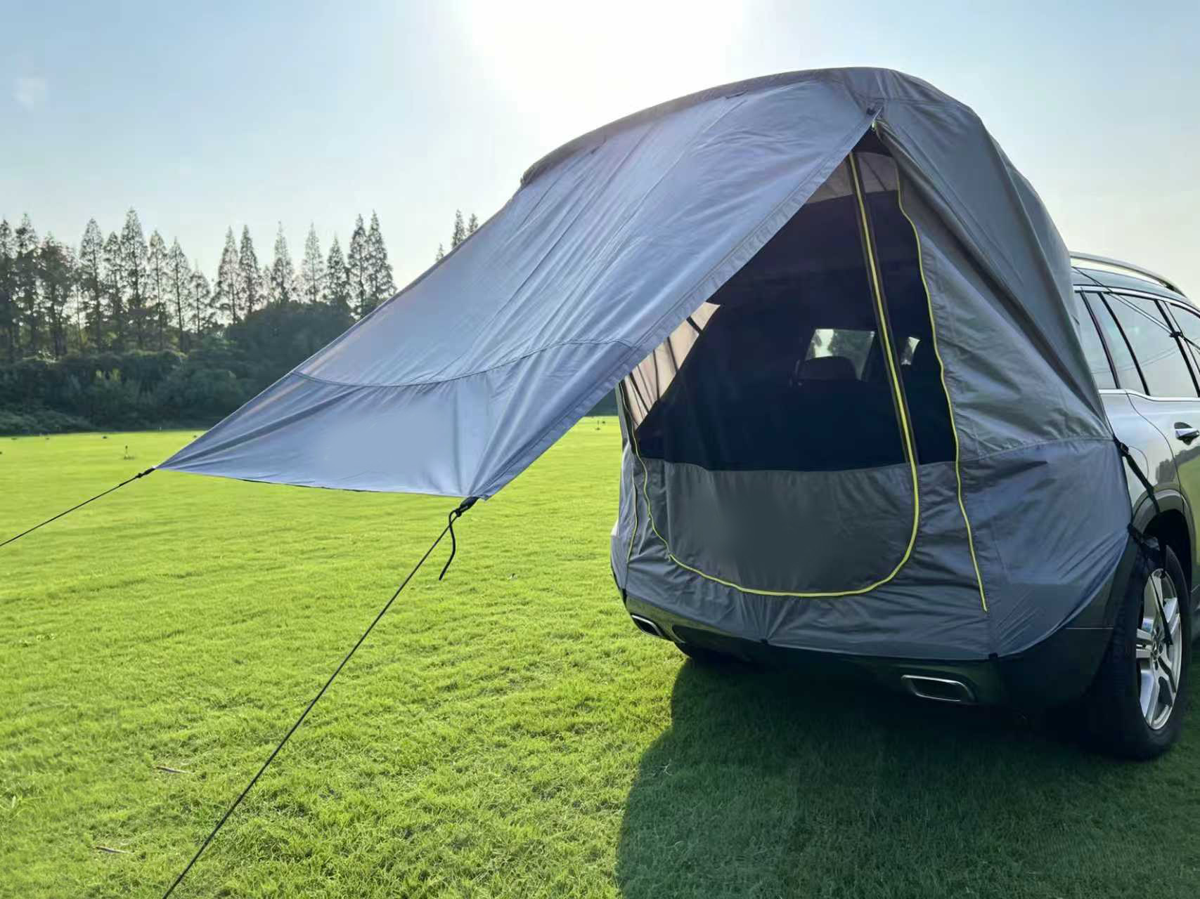 Outdoor Self-Driving Tour Barbecue Camping Car Travel Tent Sunshade Rainproof Trunk Car Rear Extension Tent
