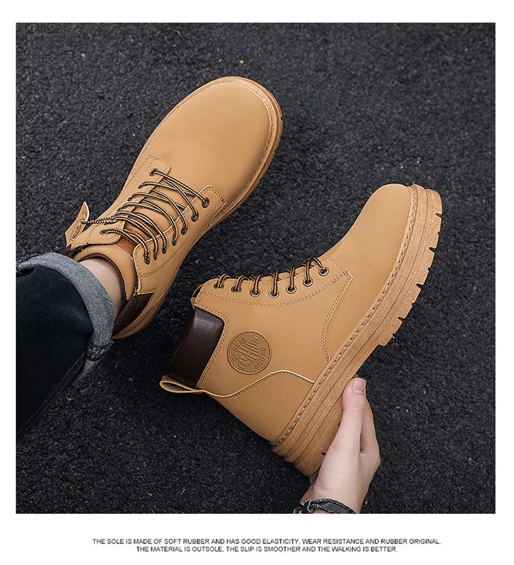 Herren Martin Boots High-top Britischer Stil Mit Dicker Sohle_voghion.com