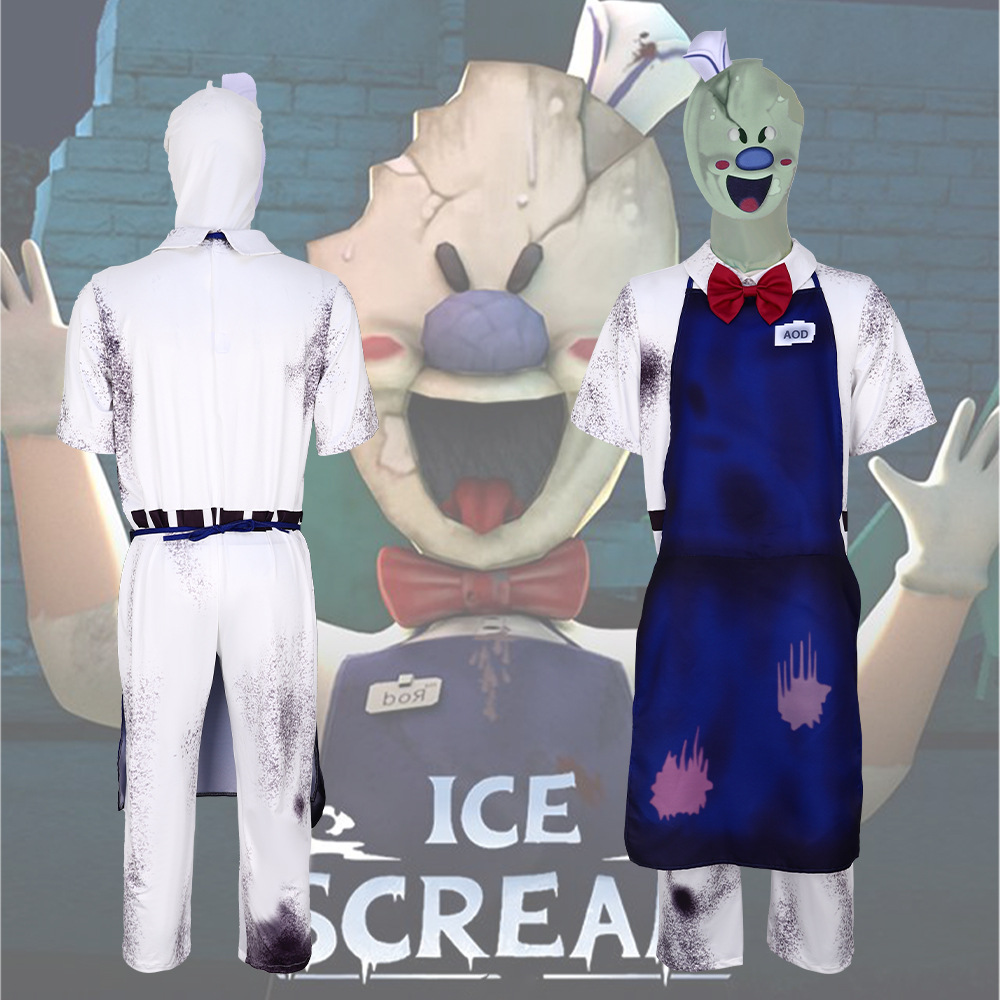 Cross-border Halloween Horror Ice Cream Rod Cosplay Disfraces Jugues de rol Trajes de espectáculo de escenario