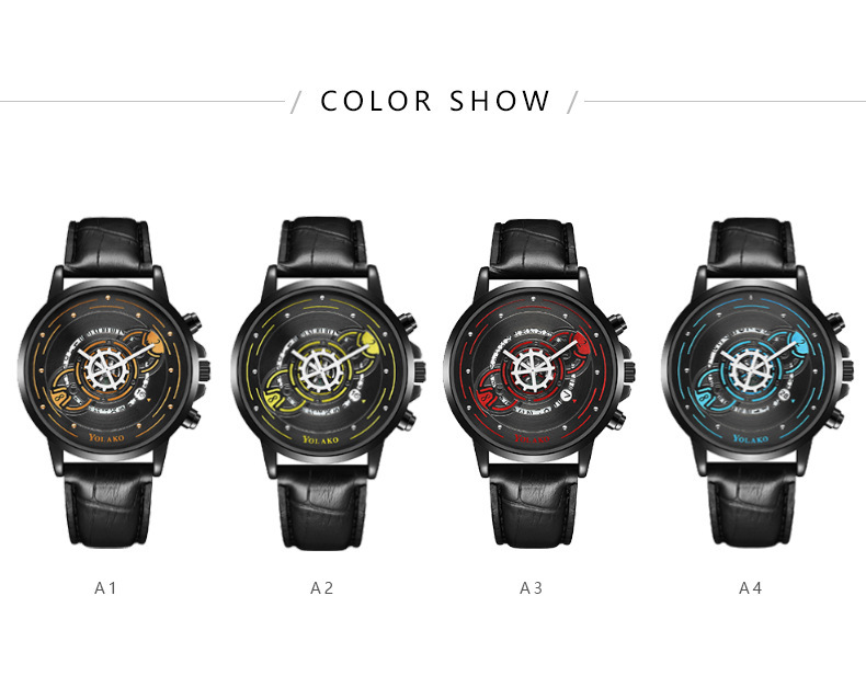 Men's Quartz Watch With Calendar And Leather Strap For Men_voghion.com