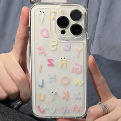 Minimalist Colorful Alphabet iPhone 11/12 Apple Case xsmax Personal Transparent 13/14/15 Soft Case xs
