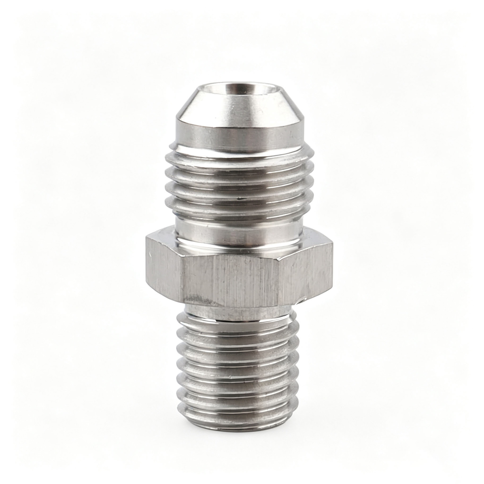 AN3-AN16 carbon steel fuel hose adapter for car modification, straight-through threaded fitting