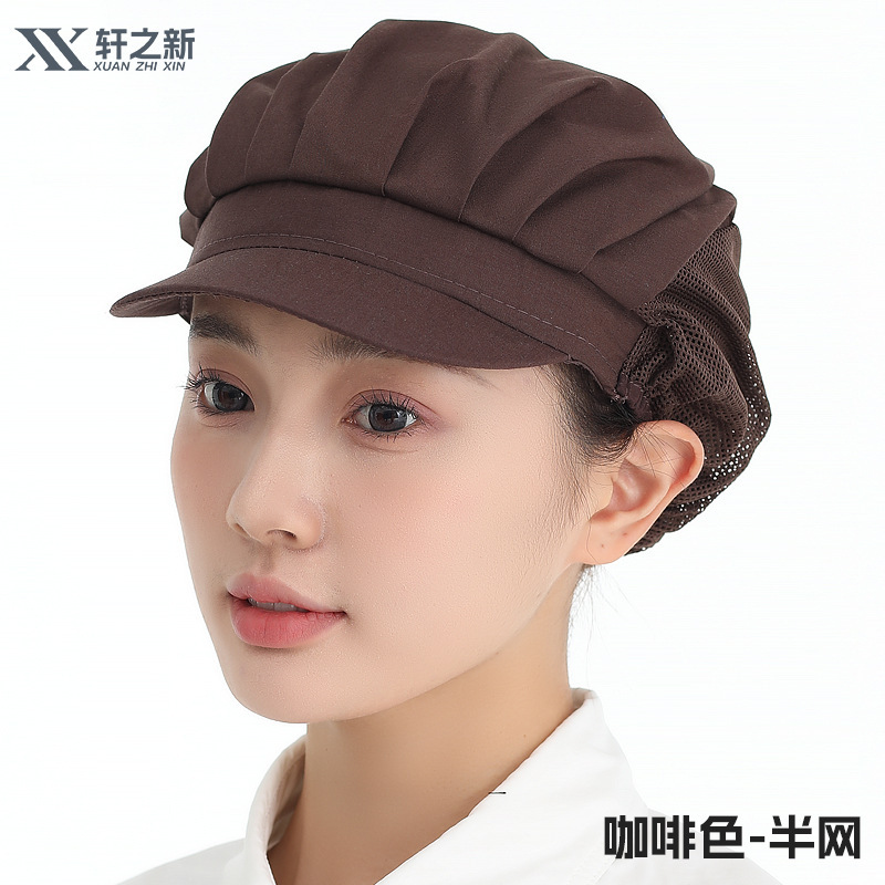 男女车间工作帽厨房餐厅卫生帽厨师帽食品网帽透气食品帽子批发|undefined