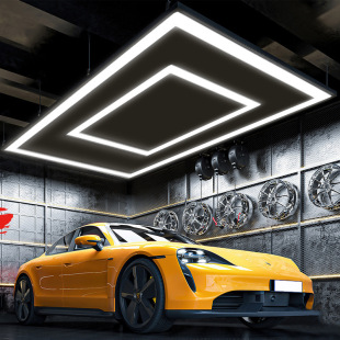 Car Wash Station Light, Circular Light, Beauty and Repair Shop, Mechanical Repair Led Ceiling Circular Light, Auto Repair Shop Led Light, Five-Sided Illumination