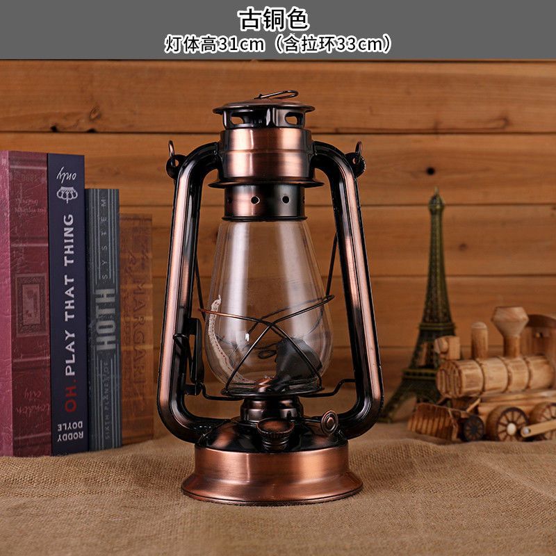 lámpara de aceite retro lámpara de caballo lámpara de queroseno portátil lámpara de camping lámpara de camping lámpara de camping lámpara de decoración de lámpara de campamento accesorios de fotografía