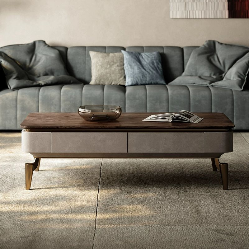 North American Black Walnut Modern Light Luxury High-End Coffee Table Tv Cabinet Designer Creative Coffee Table Living Room Home