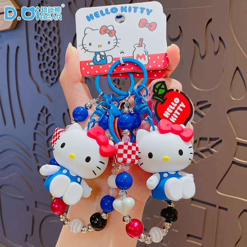 Sanrio, подлинный мультяшный брелок с бисером, кукла, изысканное украшение для сумки