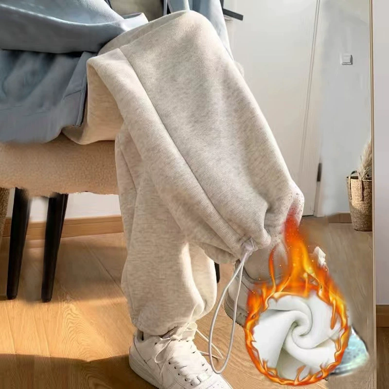 Брюки для беременных с бархатом 2024 осень-зима новая мода