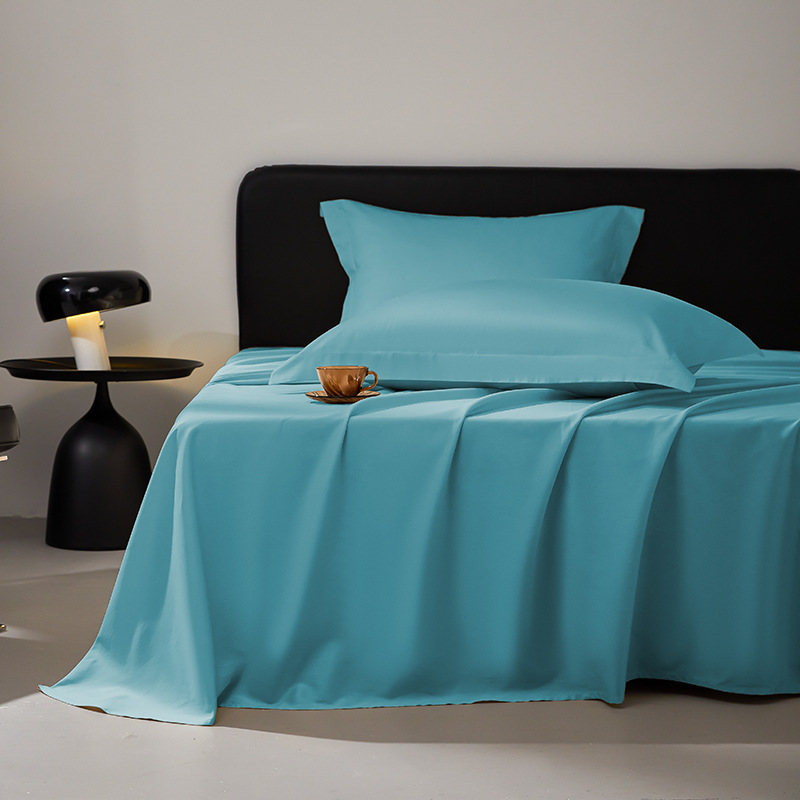 2024 lujo ligero 100 sábanas de algodón largo de algodón satin hotel hogar puede dormir desnudo sábanas de color sólido sábanas de Monet
