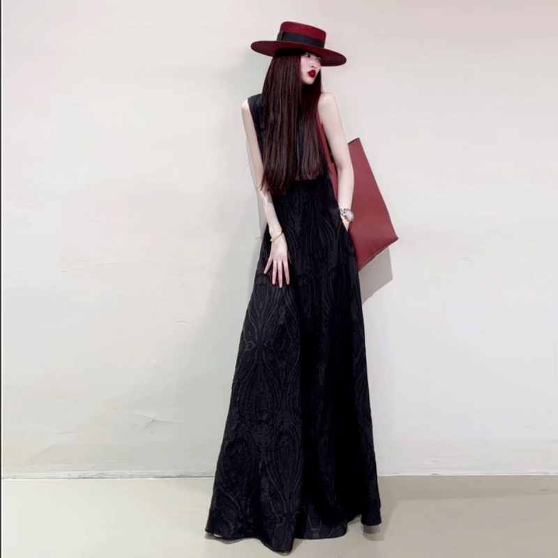 2026 ethereal embroidered jacquard long ankle-length dress, 2025 summer new style, loose fit, plus size 2026 ethereal embroidered jacquard long ankle-length dress, 2025 summer new style, loose fit, plus size